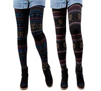 Libella GoVIA Legging Pantalon Collant Thermique Femme avec intérieur en Polaire en 7 Couleurs Extra Chaud Taille Unique 4145C+D