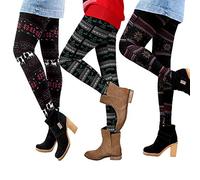 Libella GoVIA Legging Pantalon Collant Thermique Femme avec intérieur en Polaire en 7 Couleurs Extra Chaud Taille Unique 4145B+E+D