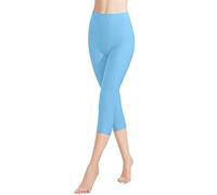 Libella Legging Femme 3/4 Pantalon Coton de Sport Jegging Taille Haute Femmes Yoga Opaque Doux Grande Taille Fitness Multicolore 4161-1-Bleu Clair-S