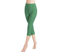 Libella Legging Femme 3/4 Pantalon Coton de Sport Jegging Taille Haute Femmes Yoga Opaque Doux Grande Taille Fitness Multicolore 4161-1-Vert-L