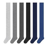 Libella Lot de 6 collants pour enfants bébés garçons collants tricotés mélange de coton multicolores 27244 122-128