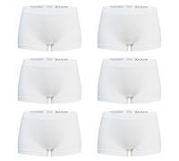 Libella Lot de 6 Culotte Shorty Femme Boxers Hipsters sans Couture en Tissu Microfibre Doux 3908 WH S/M
