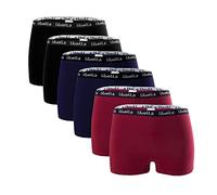 Libella® Lot de 6 Shorty Femme Couches Lingerie Culotte pour Femmes Coton - 2 Noir x 2 Vin 2 x Bleu Marine -Taille M