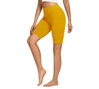 Libella Short de Cyclisme Legging Court Femme Short Taille Haute en Coton Opaque Short de Sport d'été Jaune 4165 L
