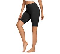 Libella Short de Cyclisme Legging Court Femme Short Taille Haute en Coton Opaque Short de Sport d'été Noir 4165 S