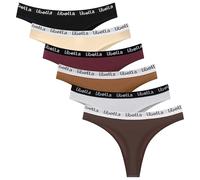Libella String Femme - Coton Couleurs Vives Lot de 6 Sexy Tangas - 3207-UN3 Multicolore S