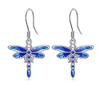Libelle Ohrringe für Damen Silber Libelle Türkis/Mondstein/Kristall Ohrhänger Libelle Schmuck Geschenke für Damen Teenager Mädchen