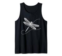 Libellule Art Linéaire Nature Insecte Illustration Débardeur