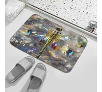 Libellule Joyau Extérieur Tapis Lavable Tapis De Sol Durable Paillasson D'Intérieur pour Intérieur Cuisine Patio 60X40Cm