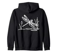 Libellule Ligne Art Entomologiste Sweat à Capuche