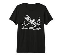 Libellule Ligne Art Entomologiste T-Shirt Haut de Gamme