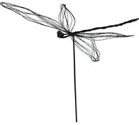 Libellule Métal Fiche Déco 28cm Jardin Fleurs 2pcs