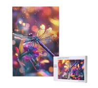 Libellule Puzzle Fleur 3000 Pièces Adultes, DIY Puzzles Classiques Art avec Boîte d'emballage et Photos de Référence, Relaxation/Soulagement du Stress/Jeux Amusants, Creatif Cadeau pour Femme M-1731