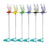 Libellules Décoratives,6 Pièces Décor Jardin Réaliste Réutilisable - Fixations Anti-Mouches pour Extérieur | pour Balcon intérieur, Jardin, Parterre Fleurs, Oiseaux, guêpes,