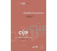 Liberalites et successions - MOREAU P. (DIR) - Anthemis - broché - Etude