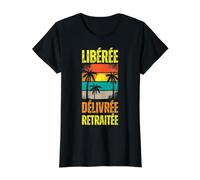 Libérée Délivrée Retraitée Cadeau Retraite Femme Vintage T-Shirt Graphique avec Valeur