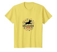 Libérez et Aimez-Le : Amoureux des Chiens ludiques T-Shirt, Enfant, Citron, 6 Ans