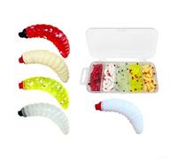 Libérez la pêche 100 appâts asticots pour un voyage de pêche inoubliable (5 couleurs, 100 boîtes)