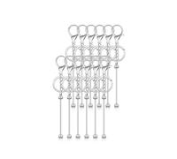 Libérez votre créativité avec ce lot de 12 porte-clés en alliage pour projets de perles et personnalisez des cadeaux pour adultes tendance