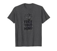 Libérez Votre Esprit Cerveau Oiseaux Inspirants T-Shirt, Homme, Chiné Foncé, 4XL