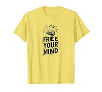 Libérez Votre Esprit Cerveau Oiseaux Inspirants T-Shirt, Homme, Citron, S