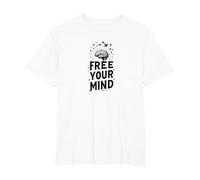 Libérez Votre Esprit Cerveau Oiseaux Inspirants T-Shirt, Homme Grandes Tailles, Blanc, 3X Tall