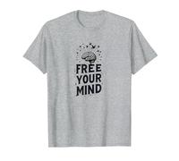 Libérez Votre Esprit Cerveau Oiseaux Inspirants T-Shirt, Homme, Gris Chiné, 3XL