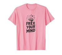 Libérez Votre Esprit Cerveau Oiseaux Inspirants T-Shirt, Homme, Rose, S
