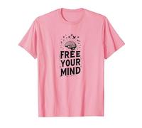 Libérez Votre Esprit Cerveau Oiseaux Inspirants T-Shirt, Homme, Rose, XXL