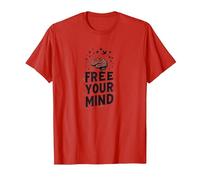 Libérez Votre Esprit Cerveau Oiseaux Inspirants T-Shirt, Homme, Rouge, XXL