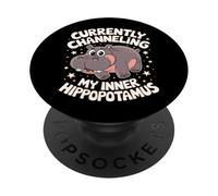 Libérez votre hippopotame intérieur PopSockets PopGrip Adhésif