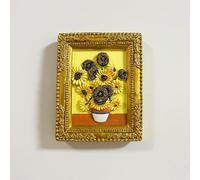 LIBERGA 2 Pièces Aimants De Réfrigérateur De Peintures De Renommée Mondiale Van Gogh, Aimants De Réfrigérateur Encadrés Rectangulaires Décoration Amusante pour Cuisine Tableau Blanc De Bureau