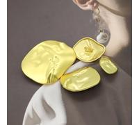 LIBERGA 20 Pièces Boutons Métalliques Irréguliers Avec Tige, Bouton De Couture Décoratif De Mode Pour Vêtements Cardigans Manteau Projets D'Artisanat, Doré, 30mm