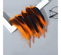 LIBERGA 200 Pièces Plumes D'Artisanat d'art Plumes De Couleur Dégradée De 10-15cm pour Fabrication Artisanale, Décoration De Maison, Décorations De Fête De Mariage, Plumes Esthétiques, Orange