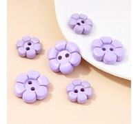 LIBERGA 30 Pièces Boutons En Forme De Fleur, Joli Bouton Décoratif Pour Vêtements, Cardigans, Chemises, Projets D'Artisanat, Violet, 11mm
