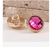 LIBERGA 40 Pièces Boutons Ronds À Tige, 10mm Petit Bouton pour Vêtements, Chemises, Projets D'Artisanat, Rose Rouge