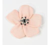 LIBERGA 5 Pièces Fleurs Artificielles pour Décoration De Vêtements, 10cm, 5 Pétales Têtes De Fleurs pour Fabrication D'Accessoires pour Cheveux, Rose Clair