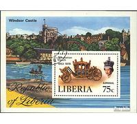 liberia Bloc 91a (complète.Edition.) oblitéré 1978 Anniversaire couronnement Elizabeth ii. (Timbres pour les collectionneurs) Famille royale britannique (Diana, Charles, Elisabeth..)