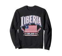 Liberia Est. 1847 Drapeau Vieilli Typographie Vintage Sweatshirt