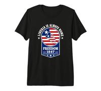 Liberia is Always Home - Carte du Drapeau libérien de la liberté 1847 T-Shirt Haut de Gamme