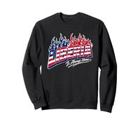 Liberia is Always Home Typographie de Flamme avec Drapeau libérien Sweatshirt