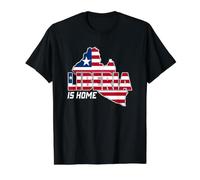 Liberia is Home Carte Drapeau Patriotique Liberia Independence T-Shirt Graphique avec Valeur