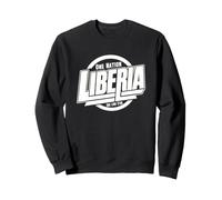 Liberia One Nation One Lone Star | Typographie Libéria audacieuse Sweatshirt