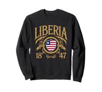 Liberia Runs Through My Veins - Coeur Drapeau Libérien Sweatshirt