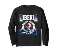Liberia - Terre du Poing levé Libre avec Drapeau libérien Manche Longue