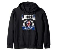 Liberia - Terre du Poing levé Libre avec Drapeau libérien Sweat à Capuche