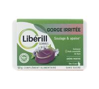 LIBERILL, gommes gorge irritée, boite de 50g, aux ingrédients d'origine naturelle. Dès 12 ans. Complément alimentaire. Sans sucre et avec édulcorants Gummies 50 g