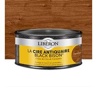 Libéron Cire Antiquaire Black Bison en Pâte, Chêne Foncé, 500cc | A base de cire de Carnauba, Protège et nourrit en profondeur, Sublime le bois d'une patine durable
