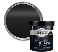Libéron Nuances de peinture noire métallisée - Finition irisée - Sans sous-couche - Lavable - Haute couvrance - Noir brillant 500 ml