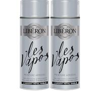 Libéron Peinture aérosol Les vapos, L'argent Sablé, 400ML (Lot de 2)